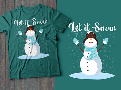 Let it snow t-shirt design