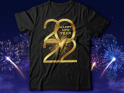 Happy new year 2022 t-shirt design