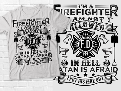 Firefighter t-shirt design