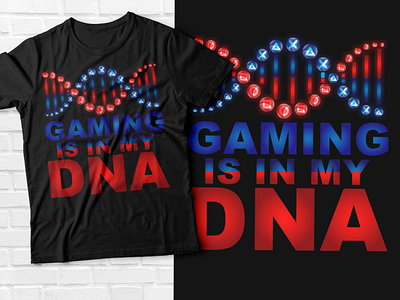 Gaming is in my DNA t-shirt design