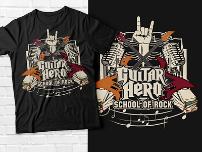 Guitar hero school of rock t-shirt design bass guitar t shirt gl guitar t shirt