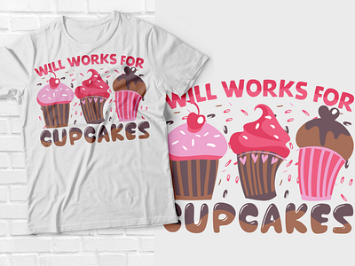 Cupcakes t-shirt design cake t shirt
