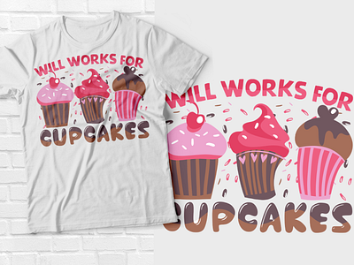 Cupcakes t-shirt design