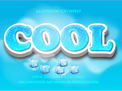 Editable Illustrator Text Effect cool summer