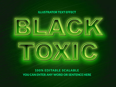 Toxic Editable Text Effect Design summer toxic text effect