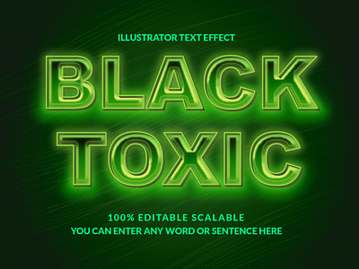 Toxic Editable Text Effect Design