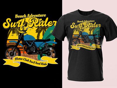 Surf Rider T shirt Design