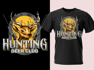 Hunting Deer Club T shirt Design
