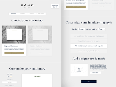 Bond Black On Boarding black bond choose customize fonts handwriting luxury on boarding signature stationery style technology