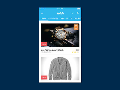 Wish Browse Redesign browse ecommerce redesign wish