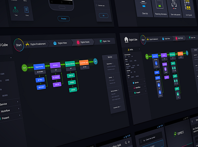 Digital cube icon illustration ui ux