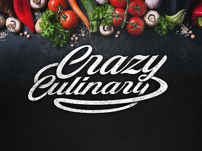 Crazy Culinary crazy culinary food logo logotype plate