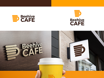 Behive Cafe bee behive cafe coffee logo logotype slovakia