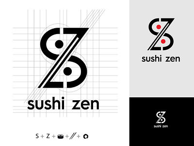 "Sushi Zen". Logo for challenge #5 branding design illustrator logo logocore logomark logotype minimal vector
