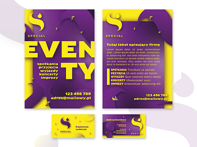 Flyer and business card brand and identity brand design branding business card clean color design designer flyer graphic graphic design identity illustration illustrator layout minimal shapes typography vector visual design