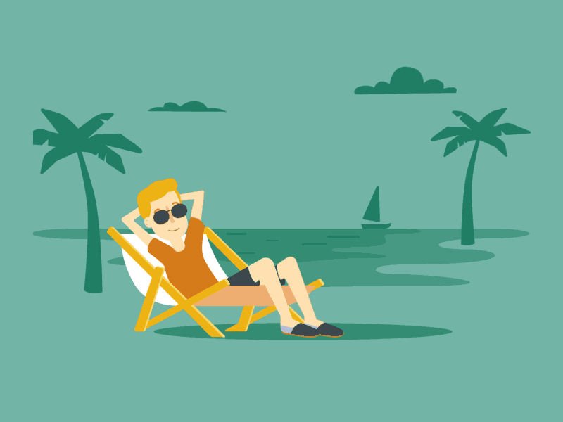 Holidays beach boat coconut tree deckchair holidays lounge chair parasol sunglasses trip umbrella