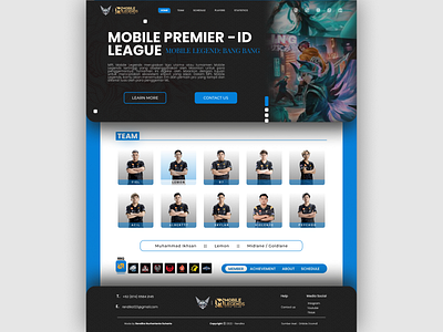 Website Design - Mobile Legend (MPL) design idea design ml figma graphic design idea mobile legend mpl id statis website design tournament ui uiux website website design website team mobile legend