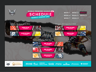 Graphic Design - Mobile Legend Tournament Schedule