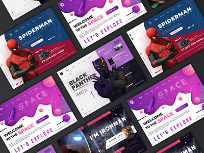 Website Design - Idea Design UI/UX antman astronaut batman design design idea graphic design marvel spiderman super hero ui design uiux website website design