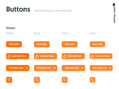 Primary Buttons, Kitt : Ornikar Design System by Julien Perrière for ...