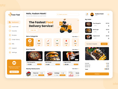 Favor Food - Food Delivery Dashboard