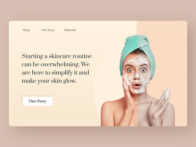 Skincare Website Hero app branding design graphic design icon illustration logo ui ux