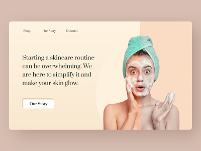 Skincare Website Hero