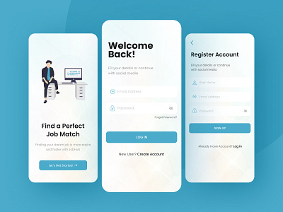 Find a Prefect Job Match app branding design graphic design icon illustration ui ux vector