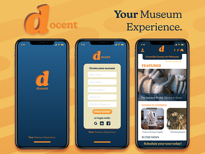Docent Screen Sample companion app museum ui