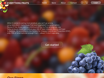 EVERYTHING FRUITS LANDING PAGE design productdesign ui