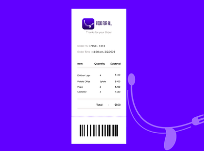 Email Receipt design email emailreceipt productdesign