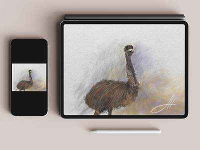 Digital Artwork / ostrich design digital art graphic design illustration sketch