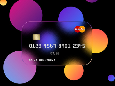 Glass Credit Card / Dark Mode credit card design glassmorphism graphic design