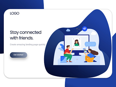 Connect with your friends app design graphic design illustration ui ux vector