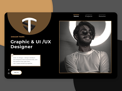 Portfolio Landing Page app branding design graphic design illustration ui ux vector