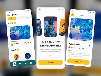 NFTS App app branding design graphic design illustration ui ux