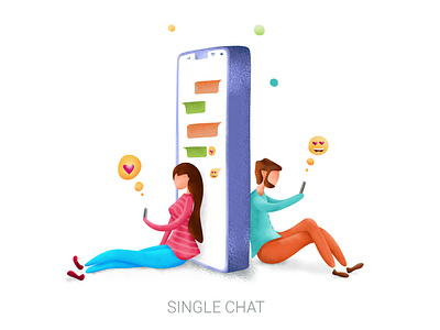 Personal Chat Illustration app icon artistic illustration free illustration illustration lovers chat messenger app personal chat phone chat privacy chat