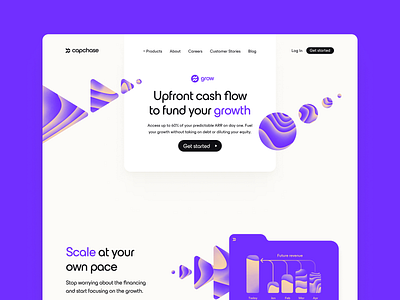 Capchase - Introducing Grow branding capchase design fintech graphic design logo ui ux