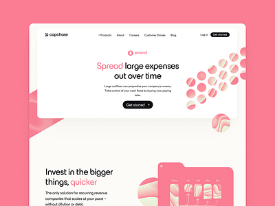 Capchase - Introducing Extend branding capchase design fintech graphic design logo ui ux web website