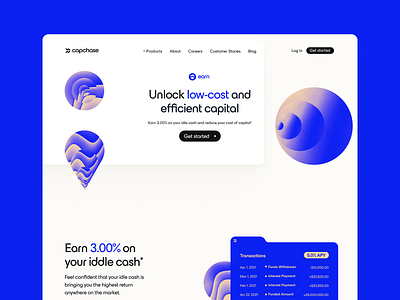 Capchase - Introducing Earn branding capchase design fintech graphic design ui ux web website