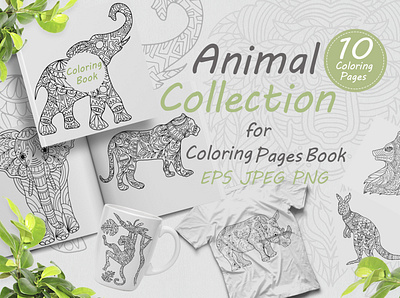 Animal collection for coloring book animals book cololing book coloring design folk graphic design icon illustration vector