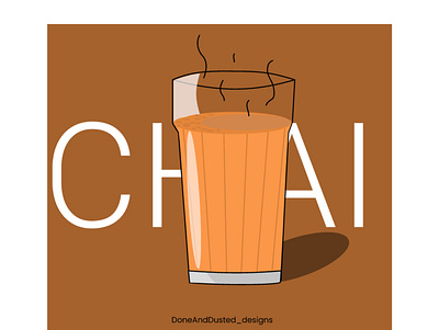 Tea design grap illustration logo tea