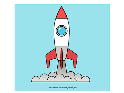 Rocket design graphic design illustration logo vector