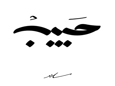 Arabic Type حبيب logo type