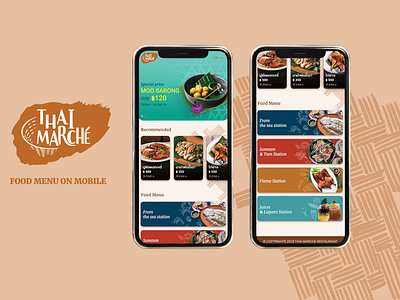 Food menu beverage design food fruit menu sea food thailand ui ui web design web