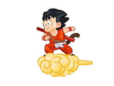Dragon Ball #Goku art color comic icon illustration logo simple vector
