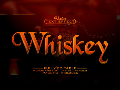 WHISKEY TEXT EFFECT illustration