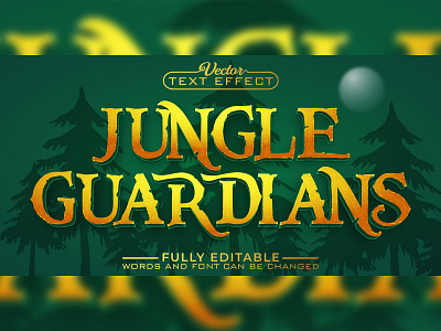 JUNGLE GUARDIANS TEXT EFFECT illustration