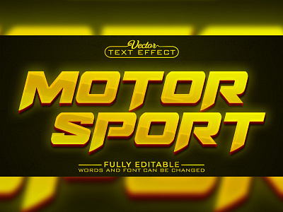 MOTOR SPORT TEXT EFFECT illustration