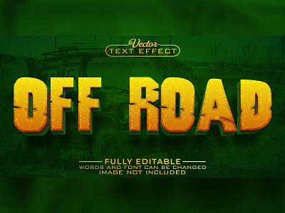 OFF ROAD TEXT EFFECT illustration